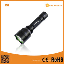 500lumens recargable CREE Xm-L T6 linterna táctica del LED (POPPAS- C8T)